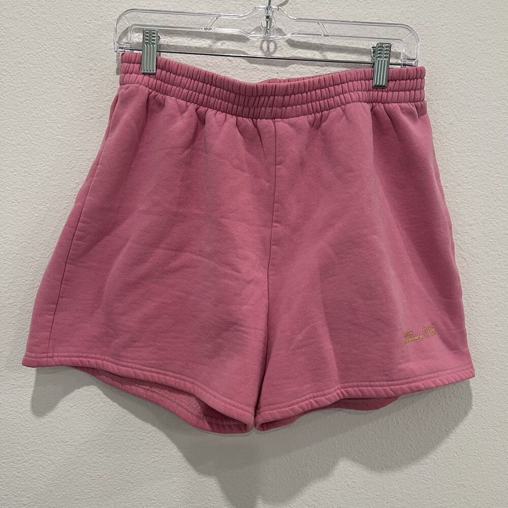 Meshki Women’s Pink Sweat Shorts Small Pull On Loungewear Casual Cute Barbie